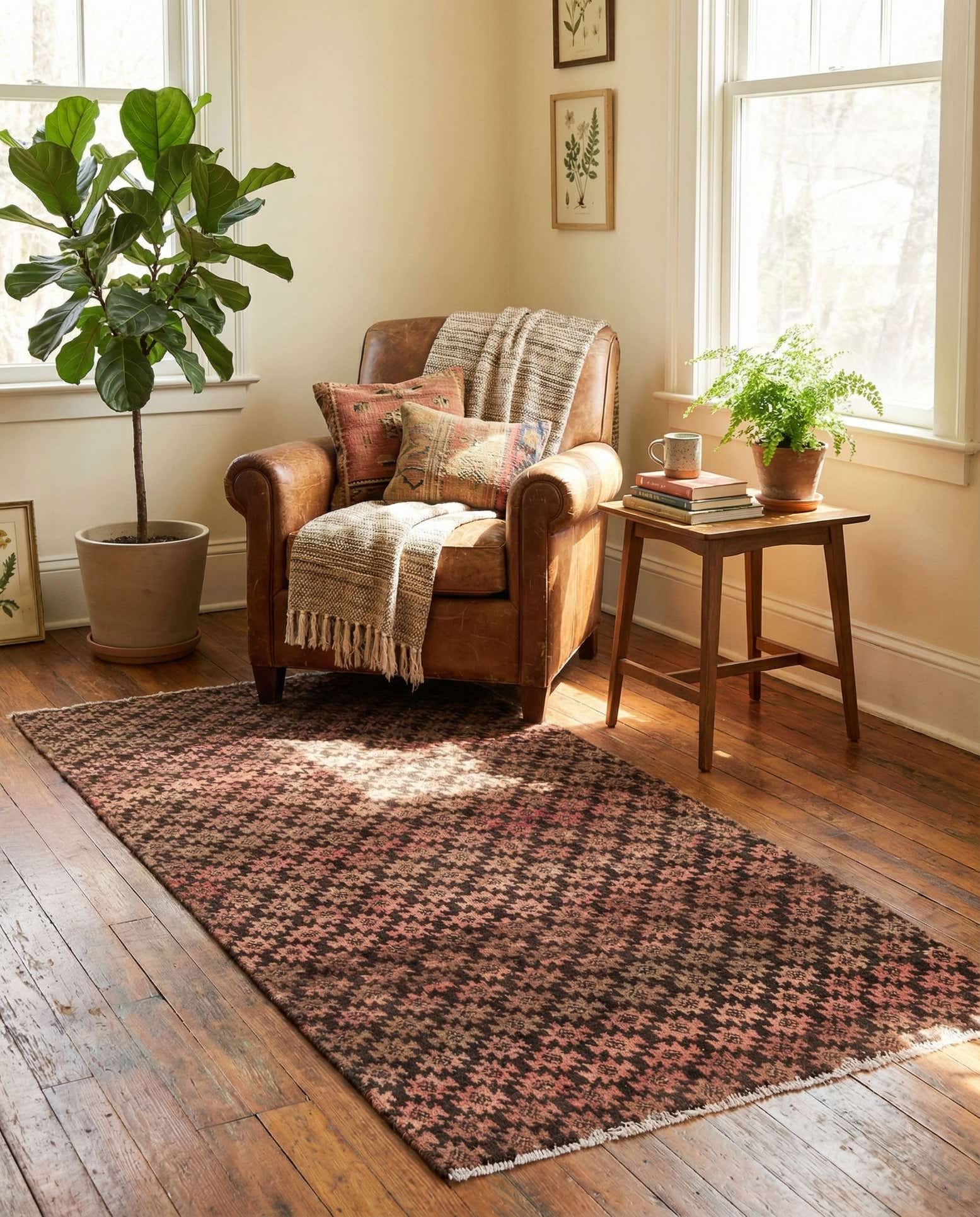 2' 7 x 5' 9 Hand Knotted Ultra Vintage Persian Wool Runner Rug