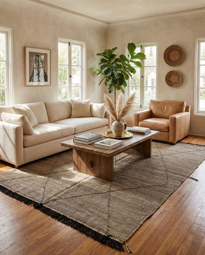 7' x 10' Hand Knotted Moroccan Wool Rug