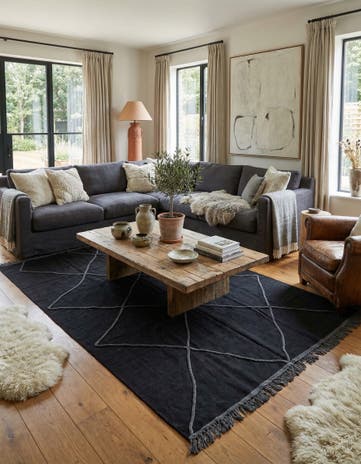 6' 5 x 9' 6 Hand Knotted Moroccan Wool Rug