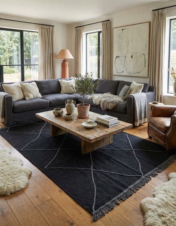 6' 5 x 9' 6 Hand Knotted Moroccan Wool Rug