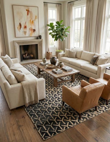 9' 1 x 11' 10 Hand Knotted Moroccan Wool Rug
