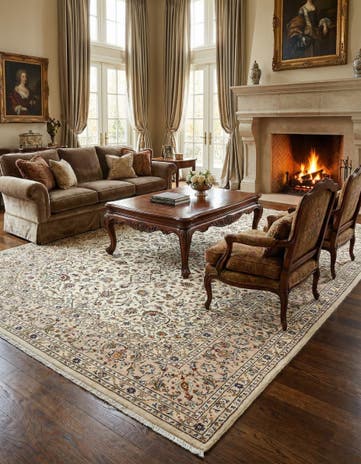 8' 8 x 12' Kashan Wool Rug