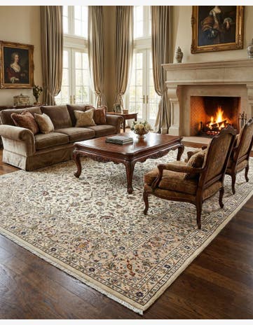 8' 8 x 12' Kashan Wool Rug