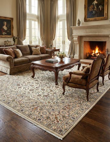 8' 8 x 12' Kashan Wool Rug