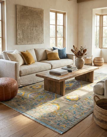 8' 7 x 12' 3 Hand Knotted Moroccan Wool Rug