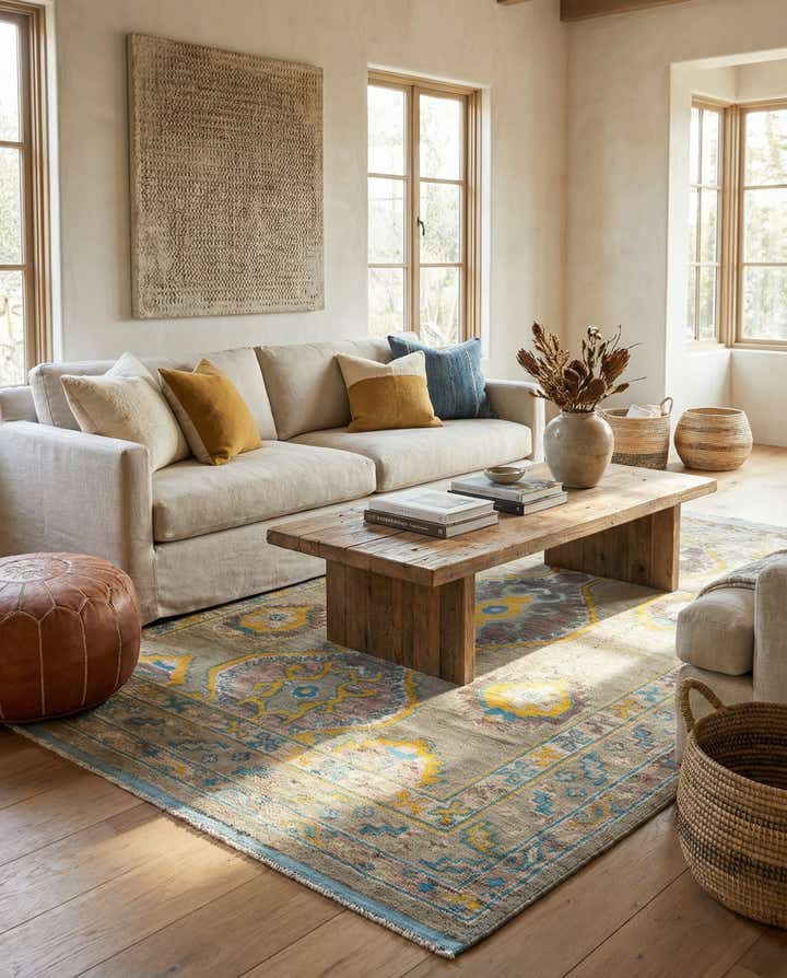 8' 7 x 12' 3 Hand Knotted Moroccan Wool Rug