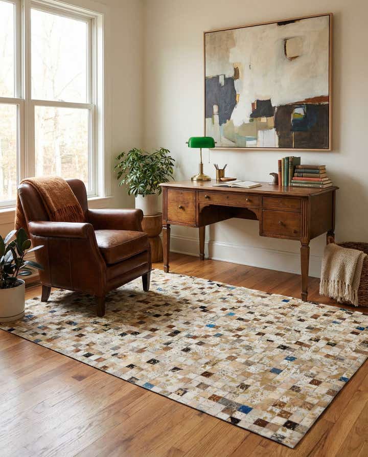 4' 1 x 5' 11 Cowhide - Patchwork Rug