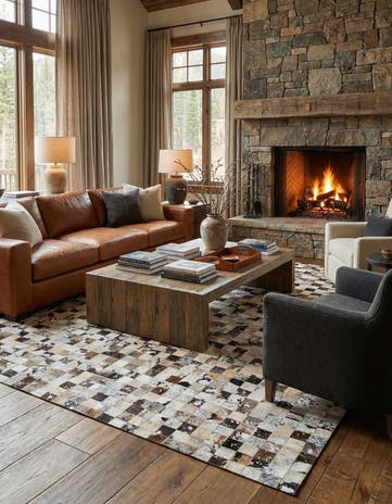 8' x 10' Cowhide Stocks Rug