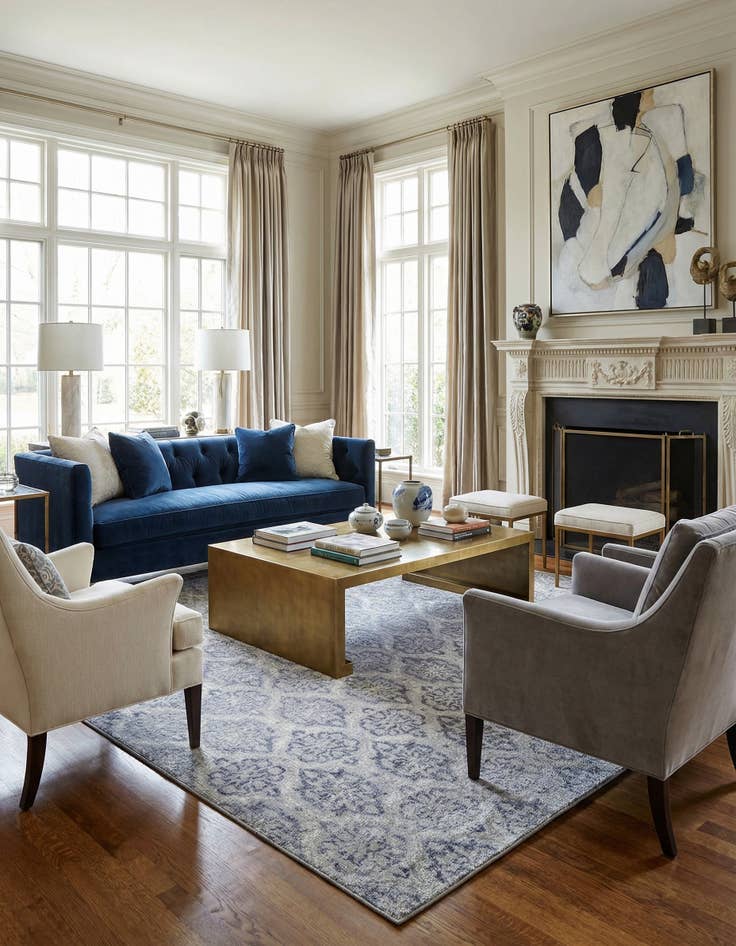 Detail image of 9' 7 x 13' 7  Hand Knotted Darya Rug