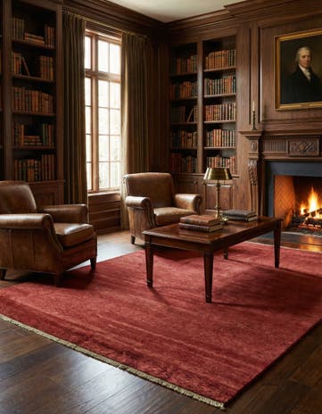 5' 8 x 7' Hand Knotted Over-Dyed Ziegler Rug