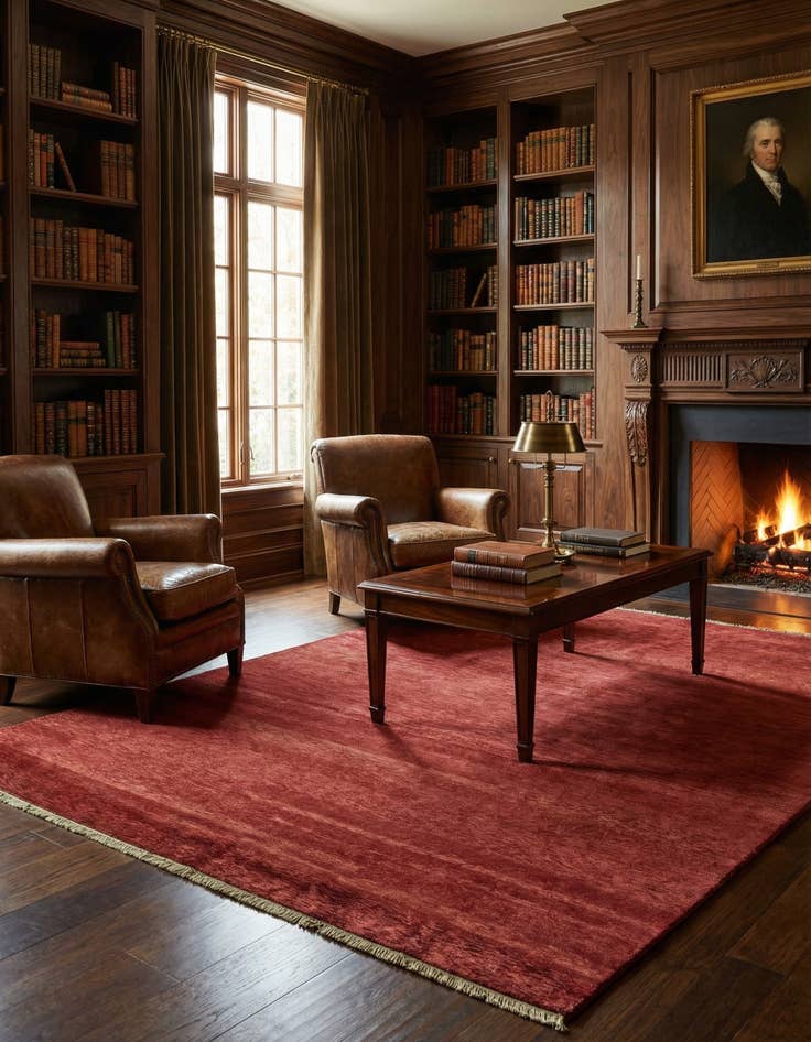 Detail image of 5' 8 x 7'  Hand Knotted Over-Dyed Ziegler Rug