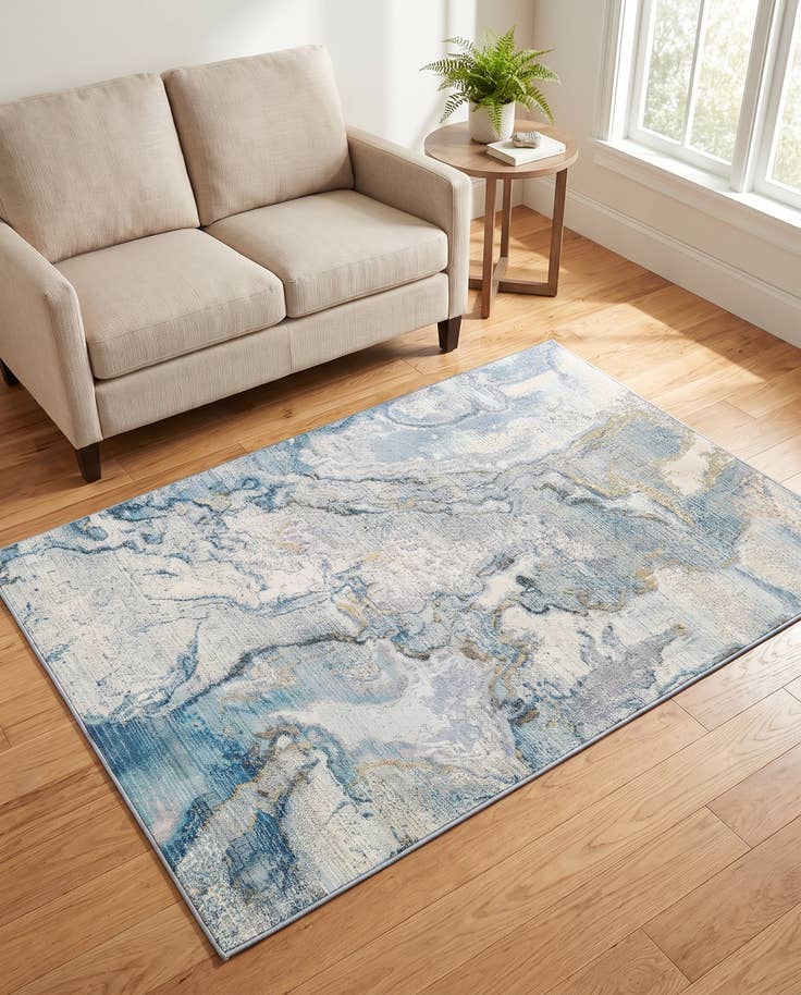 Detail image of 4' x 6' Easy-Clean Modern Indoor / Outdoor Rug