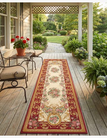 2' x 8' Easy-Clean Traditional Indoor / Outdoor Runner Rug