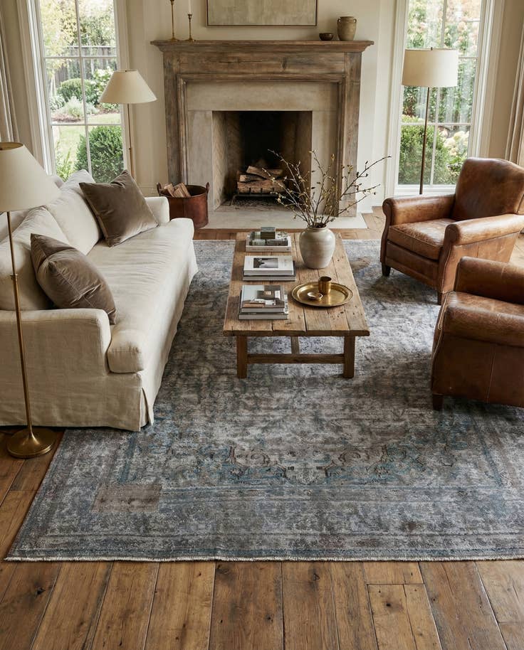 Detail image of 9' 7 x 12' 2 Hand Knotted Ultra Vintage Persian Wool Rug