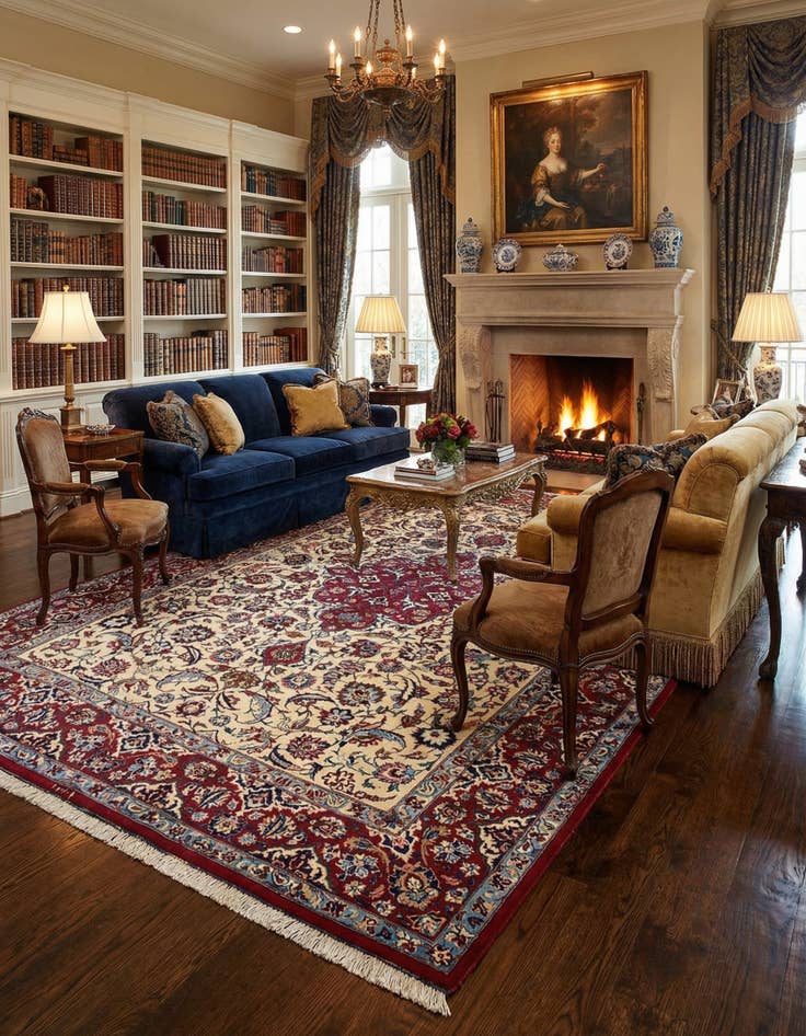 Detail image of 8' 3 x 11' 1 Mashad Wool Rug