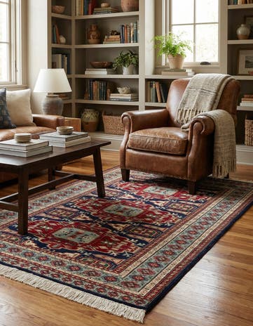 4' x 6' 1 Hand Knotted Kazak Rug