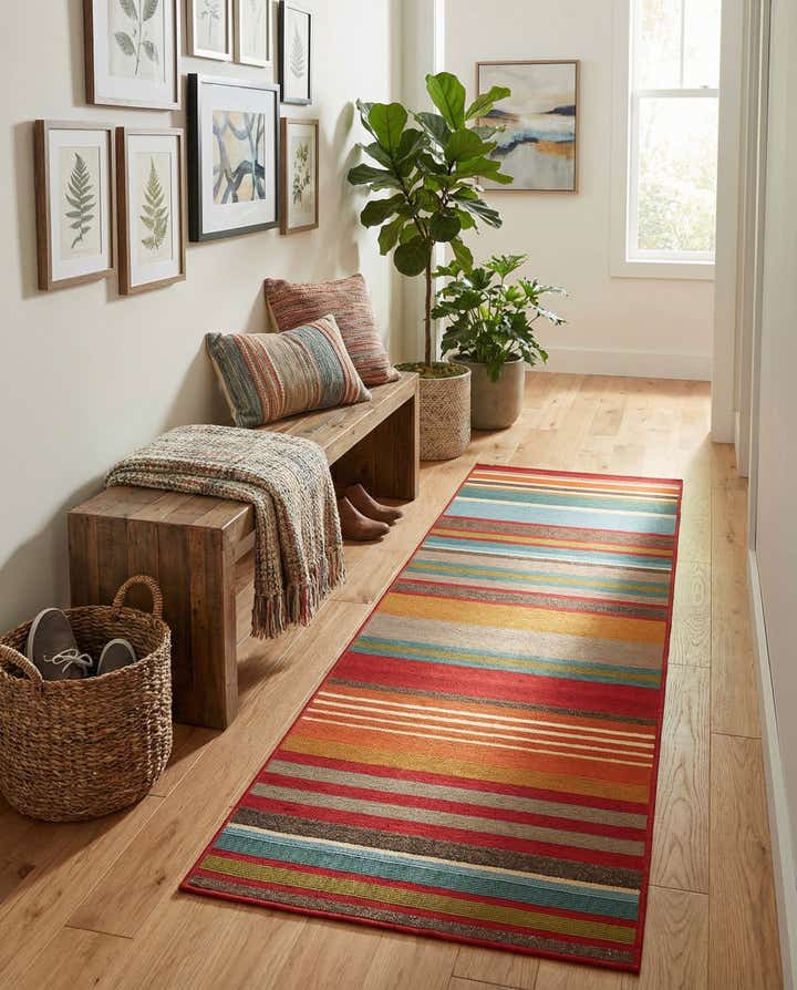 2' x 6' Easy-Clean Modern Indoor / Outdoor Runner Rug