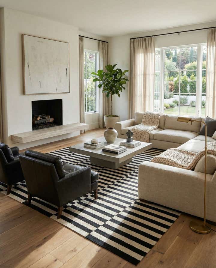 8' 1 x 11' Hand Woven Kilim Modern Wool Rug