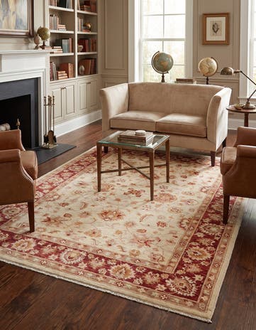 4' 10 x 6' 8 Hand Knotted Ziegler Rug