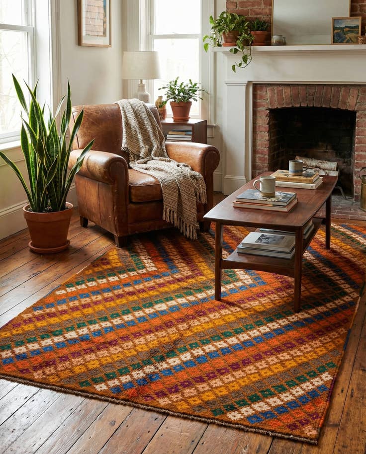 Detail image of 3' 9 x 6' Hand Knotted Balouch Wool Rug