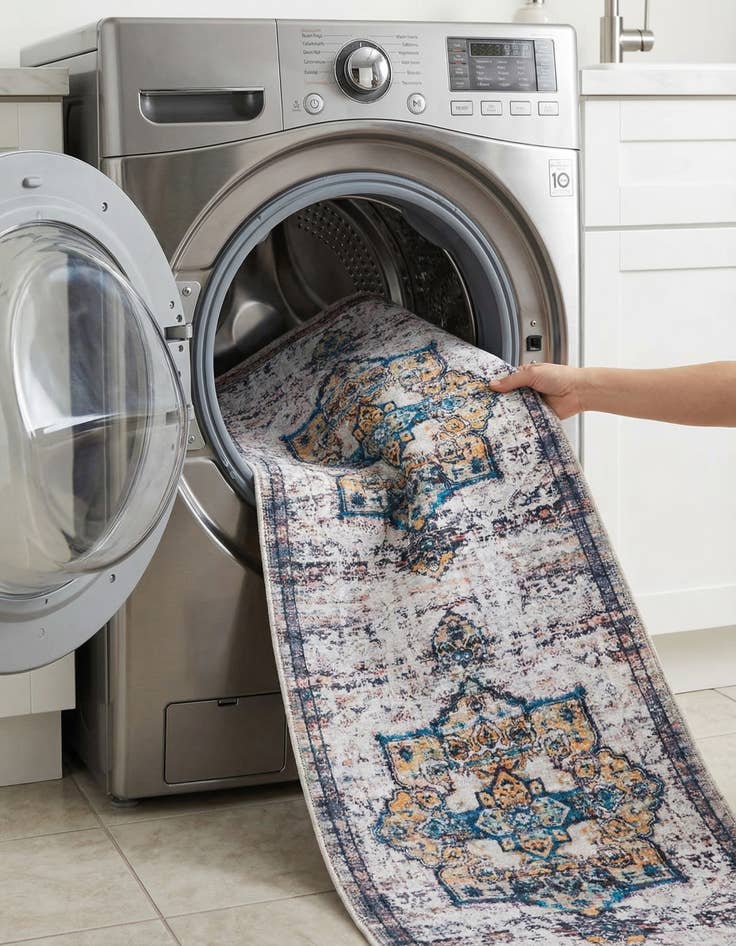 Detail image of 2' x 10'  Washable Renaissance Runner Rug