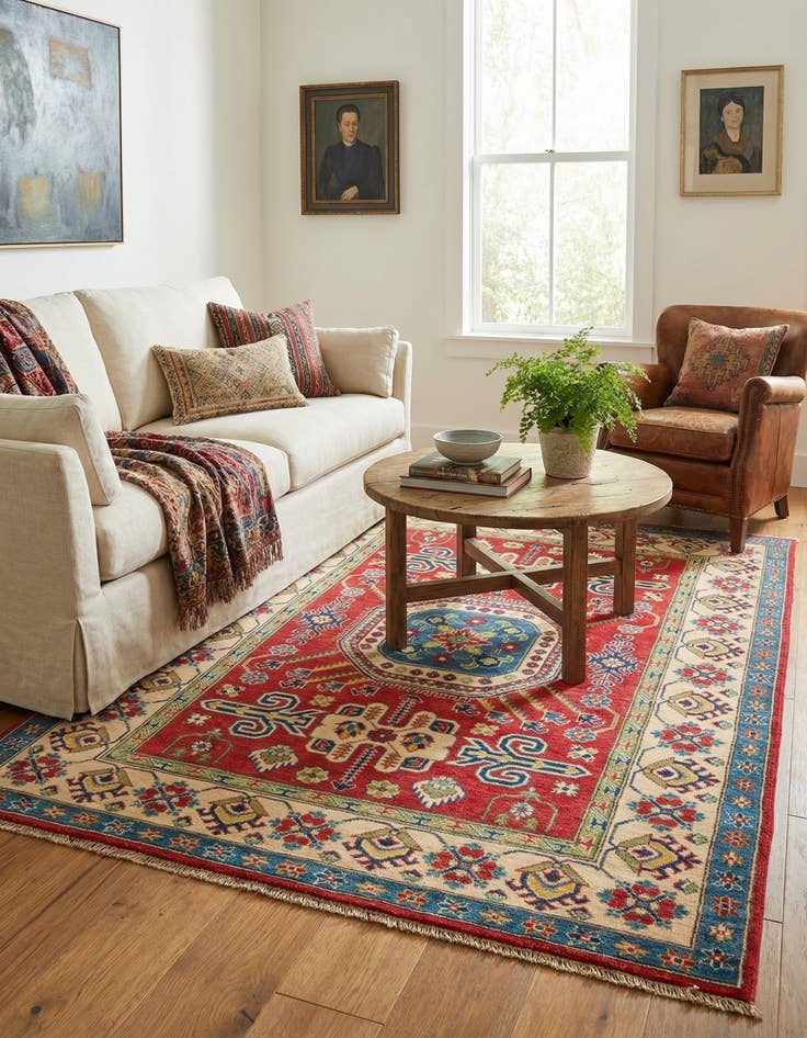 Detail image of 5' 1 x 6' 10  Hand Knotted Kazak Rug