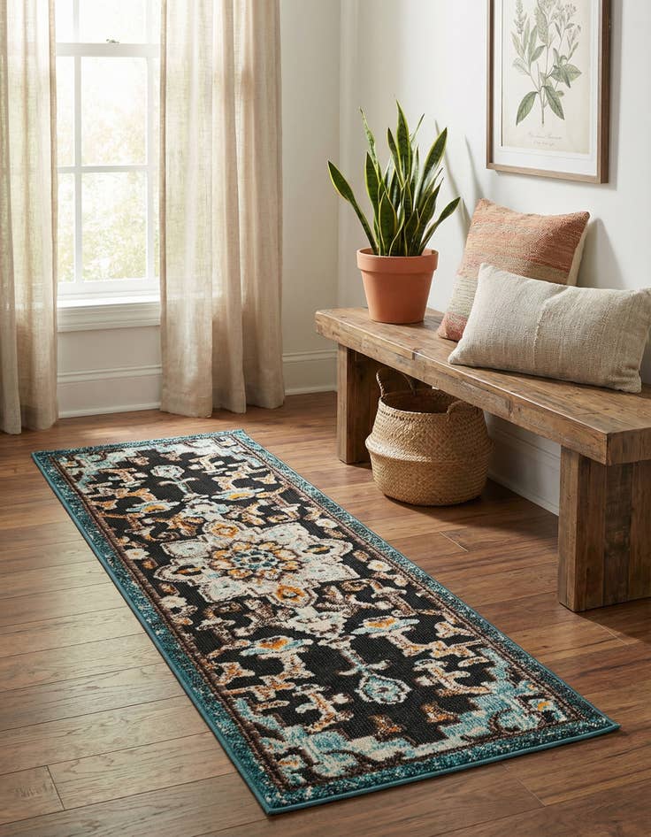 Detail image of 2' x 6' Easy-Clean Casablanca Indoor / Outdoor Runner Rug