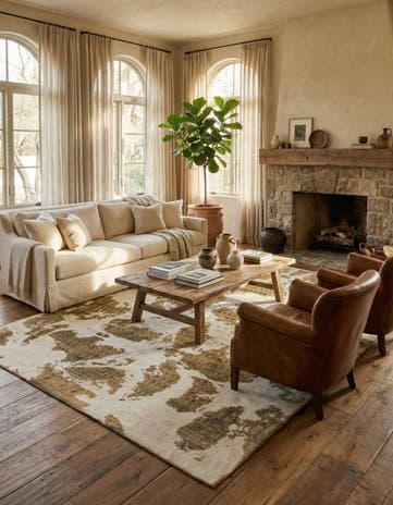 6' x 8' 5 Hand Knotted Ultra Vintage Persian Wool Rug