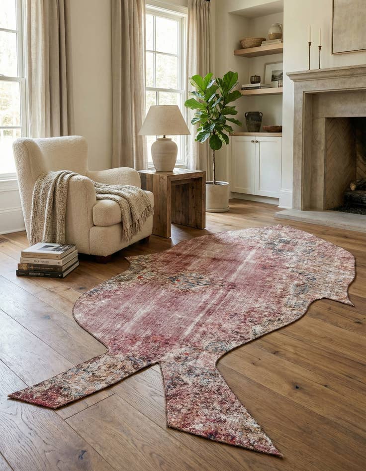 Detail image of 3' 6 x 8'  Hand Knotted Ultra Vintage Persian Wool Runner Rug