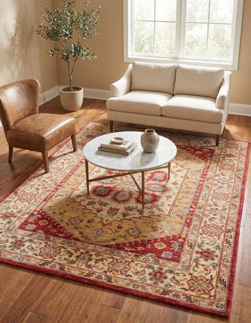 5' 1 x 6' 9 Hand Knotted Ziegler Rug