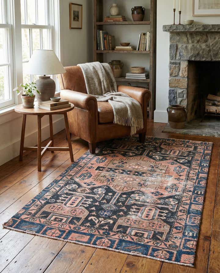 3' 8 x 6' 4 Hand Knotted Ultra Vintage Persian Wool Rug