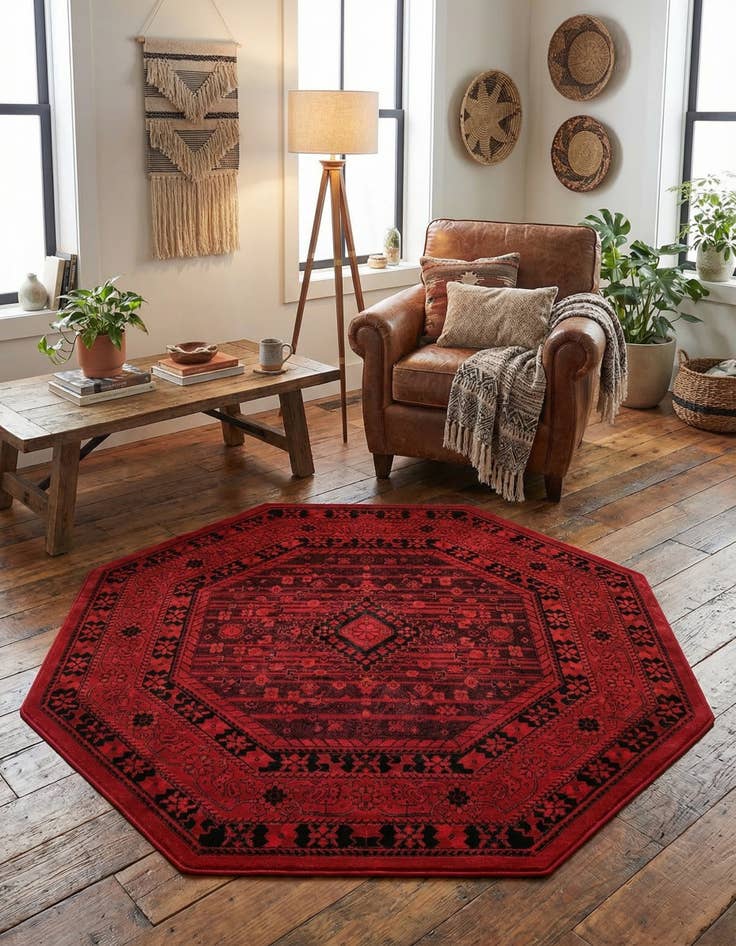 Detail image of 5' 3 x 5' 3 Bokhara Octagon Rug