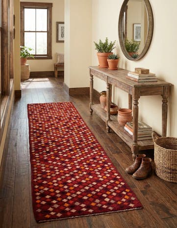 2' 8 x 9' 9 Hand Knotted Balouch Wool Runner Rug