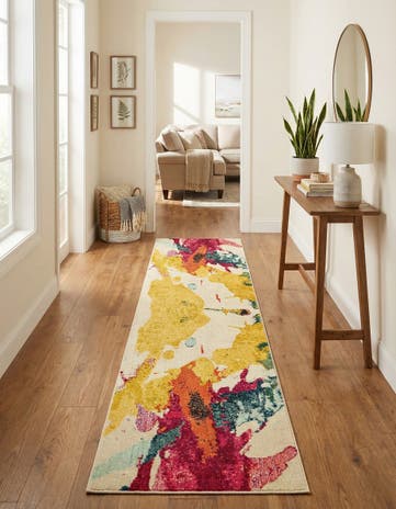 2' 7 x 10' Washable Hyacinth Runner Rug
