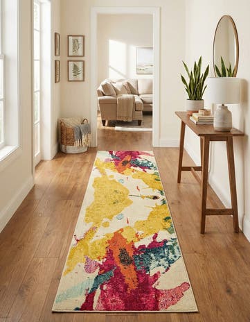 2' 7 x 10' Washable Hyacinth Runner Rug