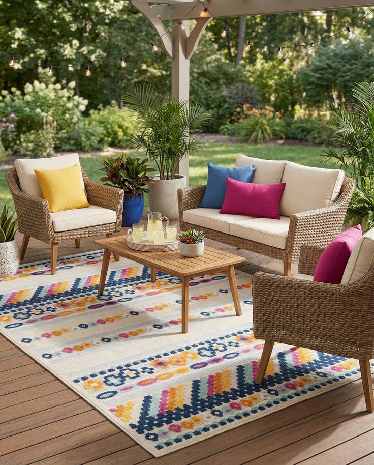 Detail image of 7' x 10' Easy-Clean Aruba Indoor / Outdoor Rug