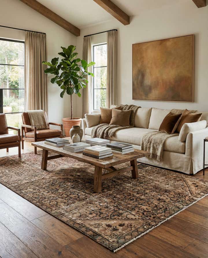5' x 9' 1 Hand Knotted Ultra Vintage Persian Wool Rug