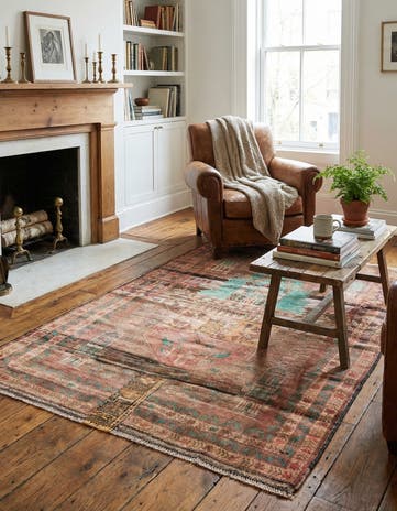 3' 8 x 5' 10 Hand Knotted Ultra Vintage Persian Wool Rug