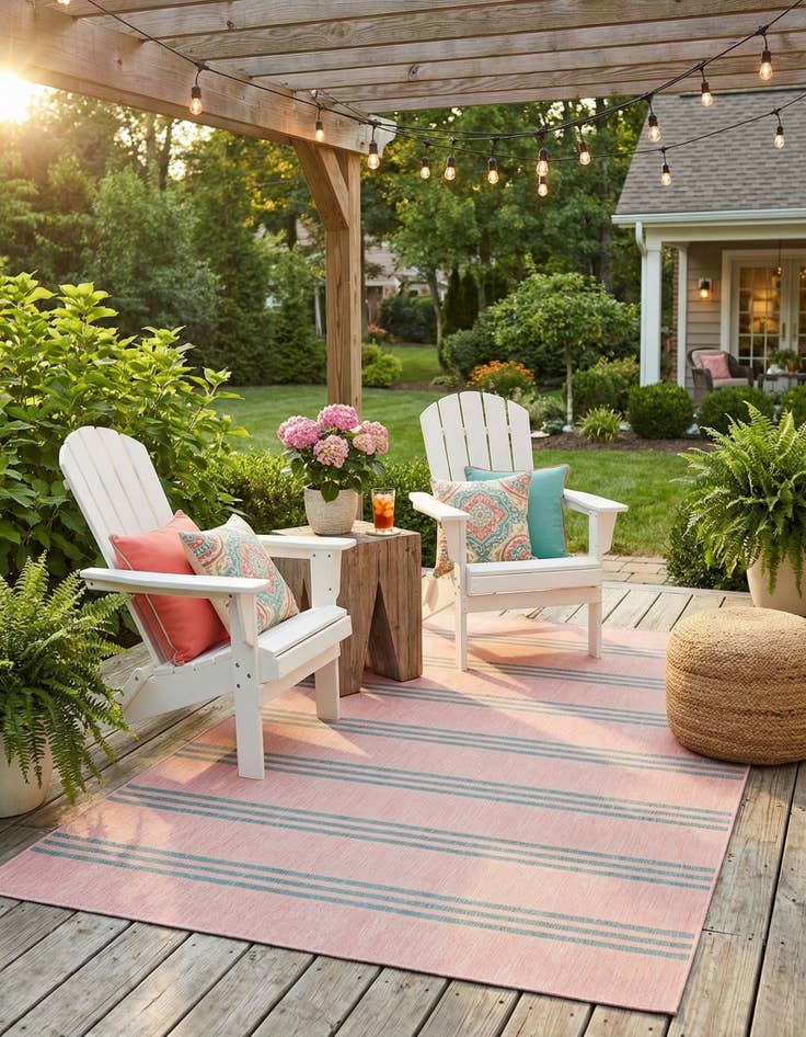 Detail image of 7' x 10' Easy-Clean Jill Zarin Anguilla Indoor / Outdoor Rug