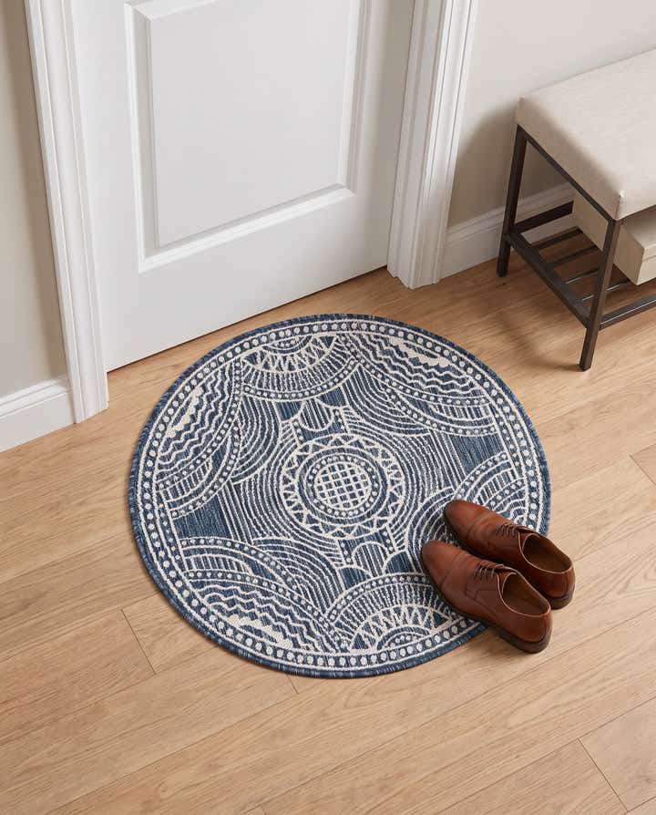 95cm x 95cm Makkelijk schoon te maken Traditional Binnen / buiten Rond Vloerkleed