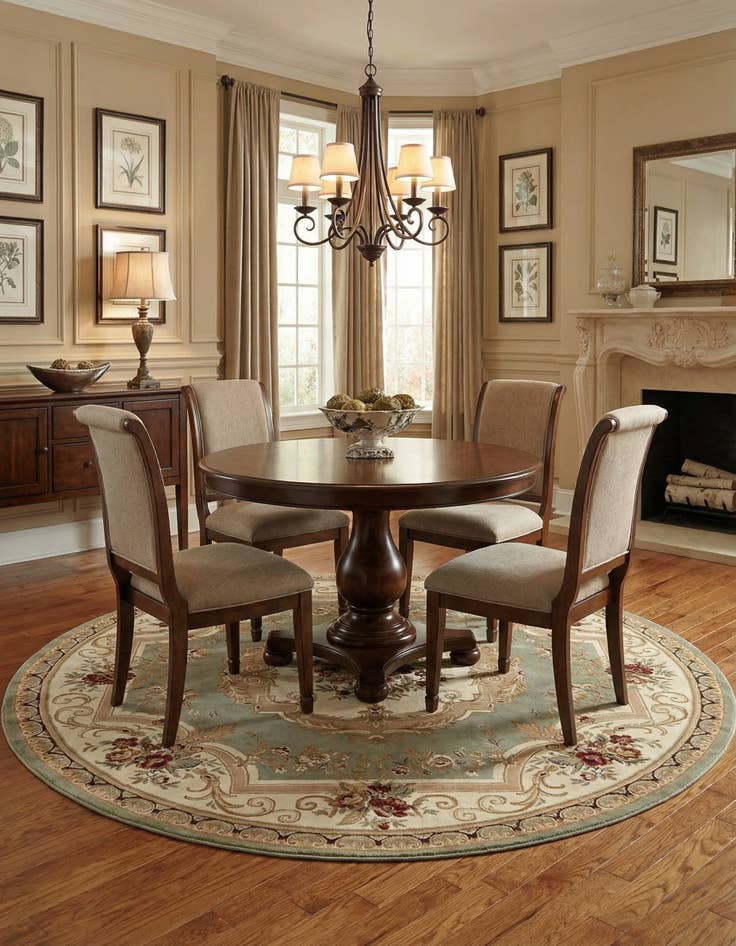 Detail image of 10' x 10' Classic Aubusson Round Rug