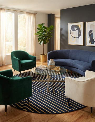 10' x 10' Vogue Geo Round Rug