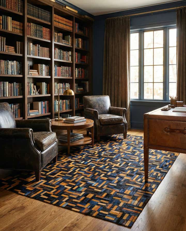 4' 11 x 7' 11 Cowhide - Patchwork Rug