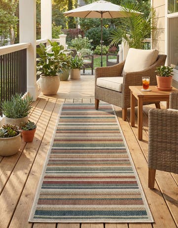 2' 7 x 10' Easy-Clean Baja Indoor / Outdoor Runner Rug