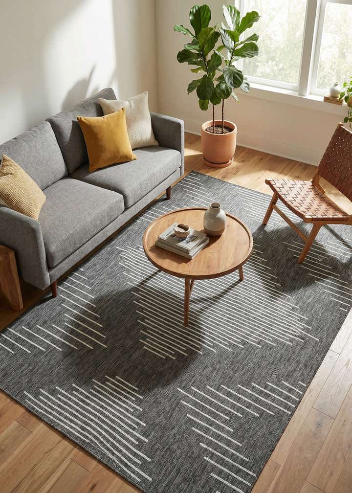 6' x 9' Easy-Clean Modern Indoor / Outdoor Rug
