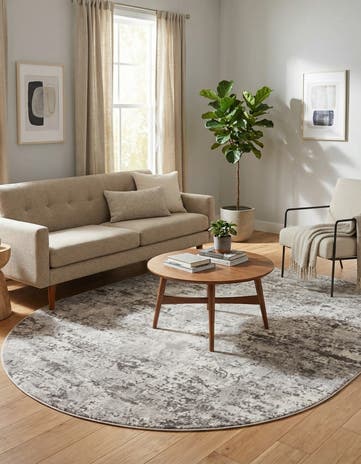 Stone Gray Aurora Oval Rug