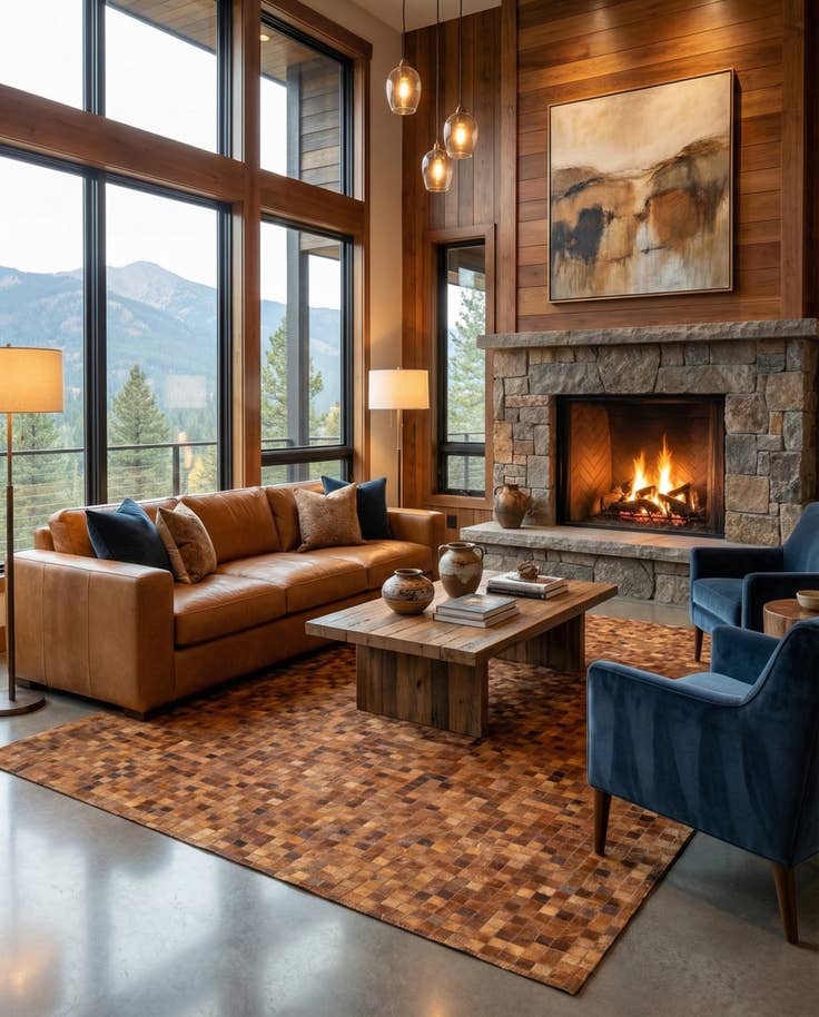 Detail image of 6' 7 x 9' 9 Cowhide Rug