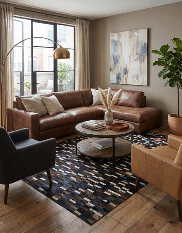 5' x 8' Cowhide - Patchwork Rug