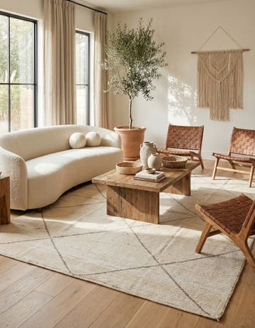 8' x 10' Hand Knotted Moroccan Wool Rug