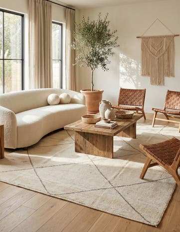 8' x 10' Hand Knotted Moroccan Wool Rug